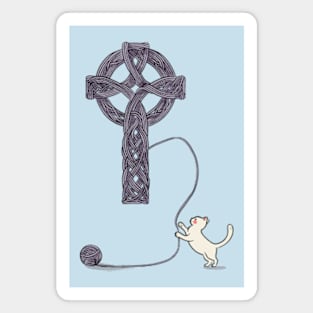 Cat’s Celtic Cross Magnet